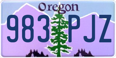 OR license plate 983PJZ