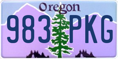 OR license plate 983PKG