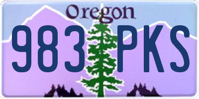 OR license plate 983PKS