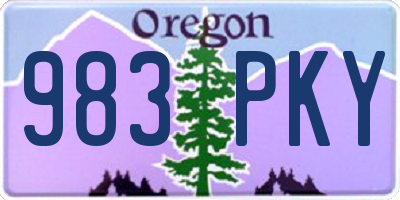 OR license plate 983PKY