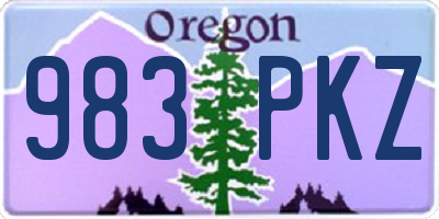 OR license plate 983PKZ