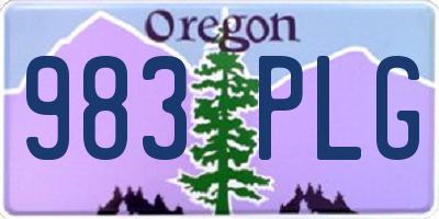 OR license plate 983PLG