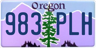 OR license plate 983PLH