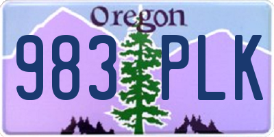 OR license plate 983PLK
