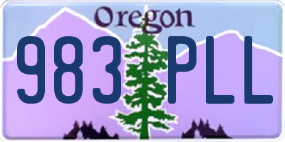 OR license plate 983PLL