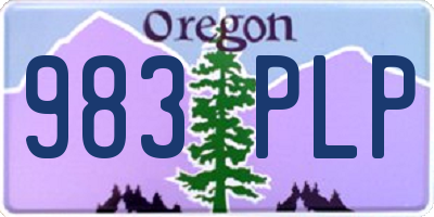 OR license plate 983PLP