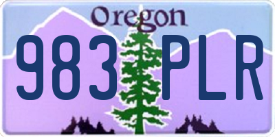 OR license plate 983PLR