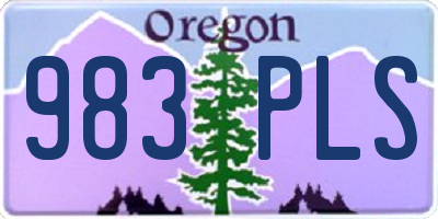 OR license plate 983PLS
