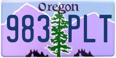 OR license plate 983PLT
