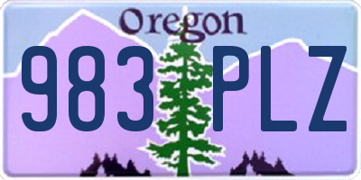 OR license plate 983PLZ