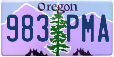 OR license plate 983PMA