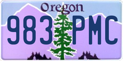 OR license plate 983PMC
