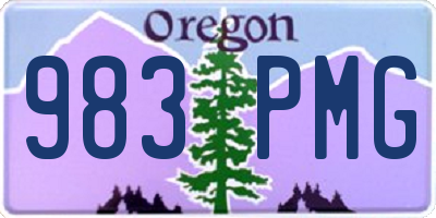 OR license plate 983PMG