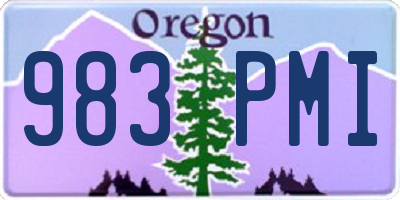 OR license plate 983PMI