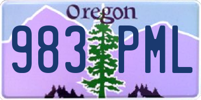 OR license plate 983PML