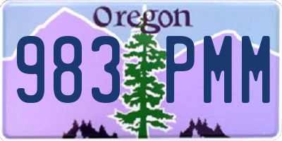 OR license plate 983PMM
