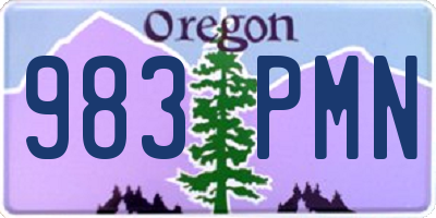 OR license plate 983PMN