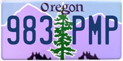 OR license plate 983PMP