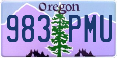 OR license plate 983PMU