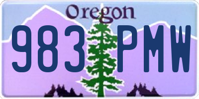 OR license plate 983PMW
