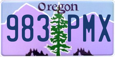 OR license plate 983PMX