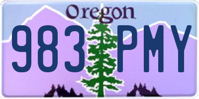 OR license plate 983PMY