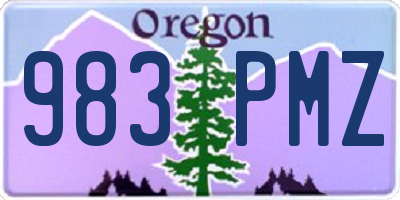 OR license plate 983PMZ