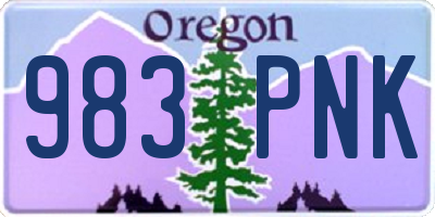 OR license plate 983PNK