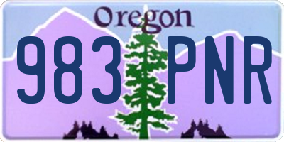 OR license plate 983PNR