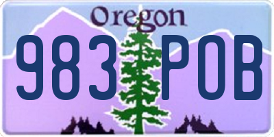 OR license plate 983POB