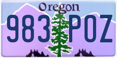 OR license plate 983POZ