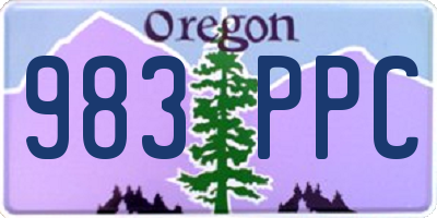 OR license plate 983PPC