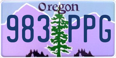 OR license plate 983PPG
