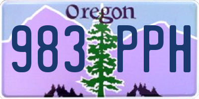 OR license plate 983PPH