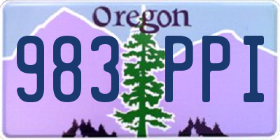OR license plate 983PPI