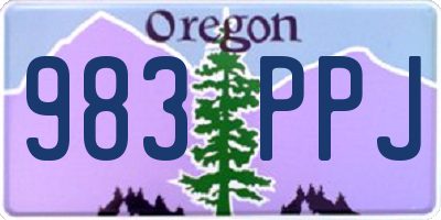 OR license plate 983PPJ
