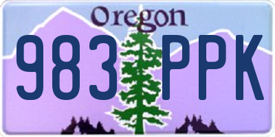 OR license plate 983PPK