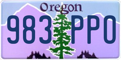 OR license plate 983PPO