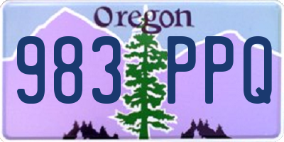OR license plate 983PPQ