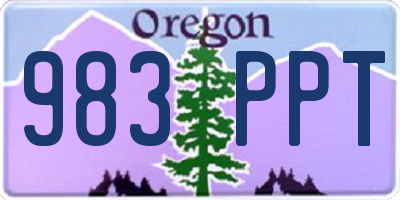 OR license plate 983PPT