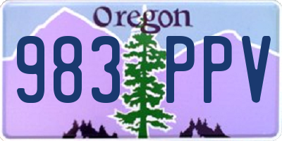 OR license plate 983PPV
