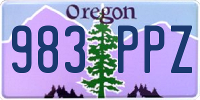 OR license plate 983PPZ