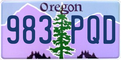 OR license plate 983PQD