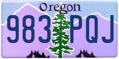 OR license plate 983PQJ