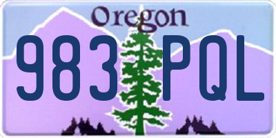 OR license plate 983PQL