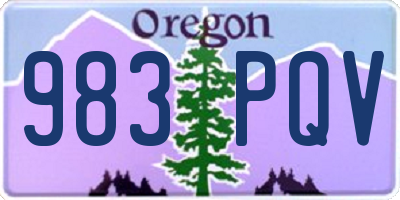 OR license plate 983PQV