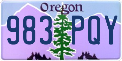 OR license plate 983PQY