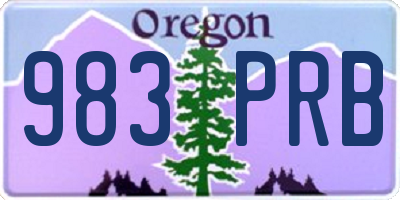 OR license plate 983PRB