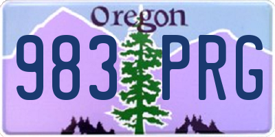 OR license plate 983PRG