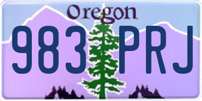 OR license plate 983PRJ